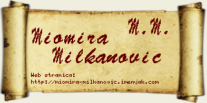 Miomira Milkanović vizit kartica
